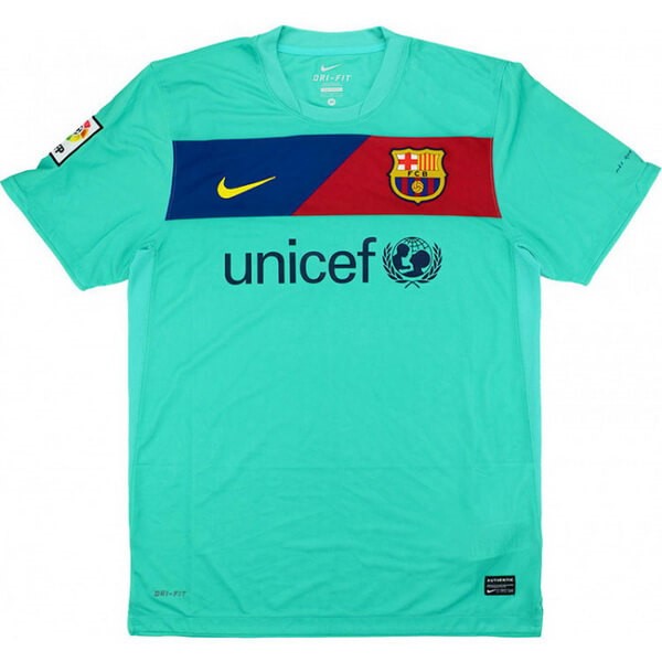 Auswärtstrikot Thailand Barcelona Retro 2010 2011 Grün Günstige Fußballtrikots